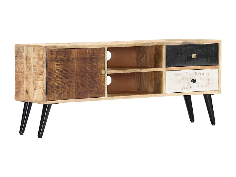 Meuble TV | Banc TV | Armoire TV 115x30x47 cm Bois massif de manguier