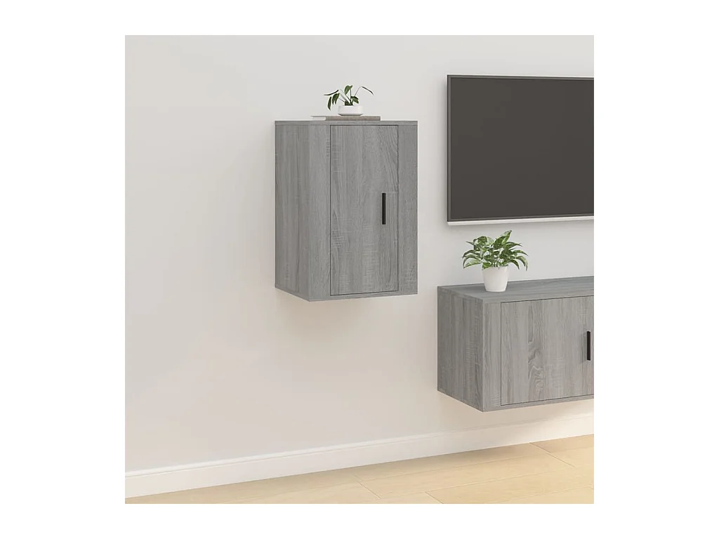 Mueble para TV  | Gabinete de TV |  Mueble de salón de pared gris Sonoma 40x34,5x60 cm