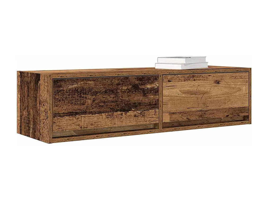 Tv-meubel | Tv-Bank | TV-kast100x31x25,5 cm bewerkt hout oud houtkleurig