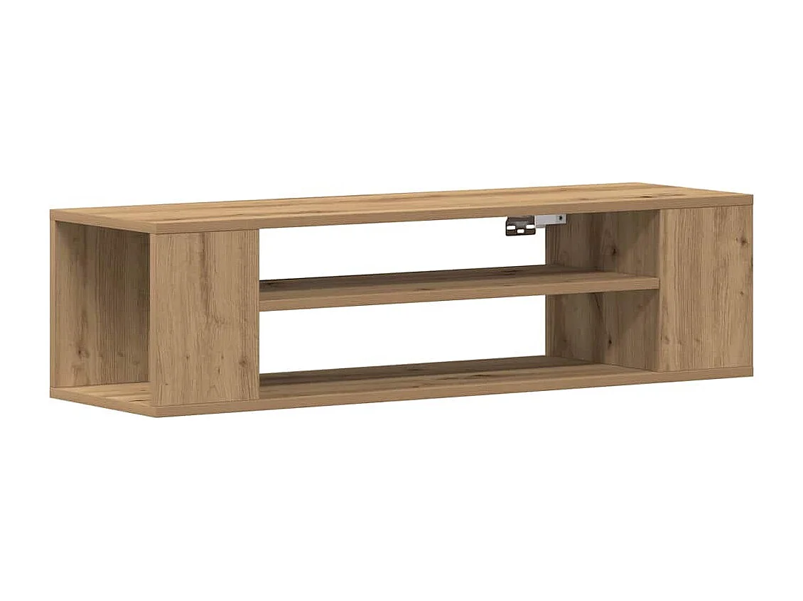Meuble TV | Banc TV | Armoire TV mural en chêne artisanal 100x30x26,5 cm en bois d'ingénierie