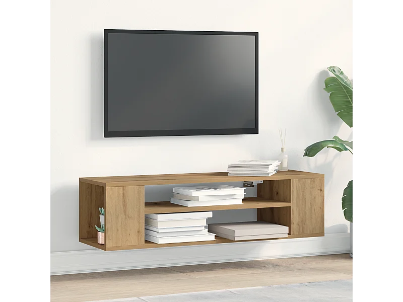 Gabinete de TV | Mueble de TV | Mueble de salón Beige 100 x 30 x 26.5 cm Madera contrachapada