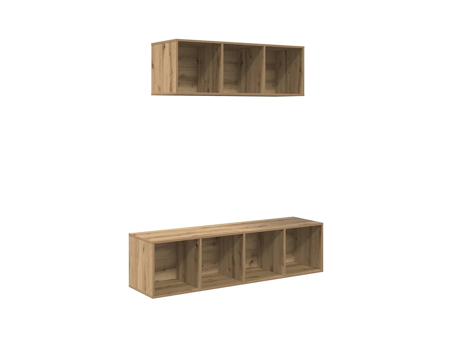 Set di mobili TV | Armadietti TV 2 pcs rovere artigianale Legno multistrato