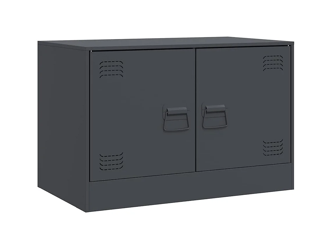 muebles para TV  | Gabinetes de TV |  Muebles de salón 2 unidades acero gris antracita 67x39x44 cm