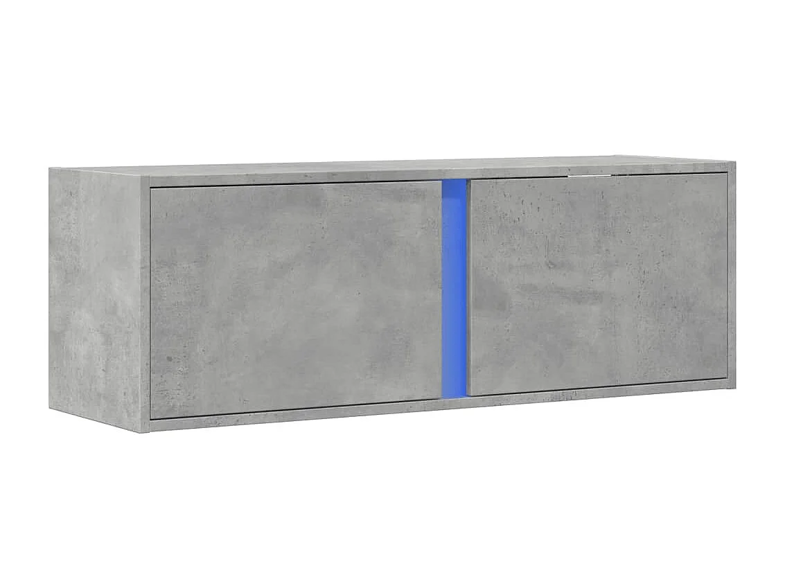 Tv-wandmeubel | TV-kast | Tv-Bank met LED-verlichting 100x31x35 cm betongrijs