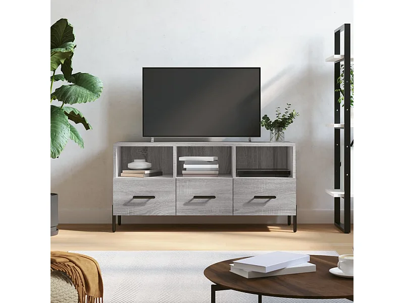 Mueble de TV | Mueble de salón madera de ingeniería gris Sonoma 102x36x50 cm