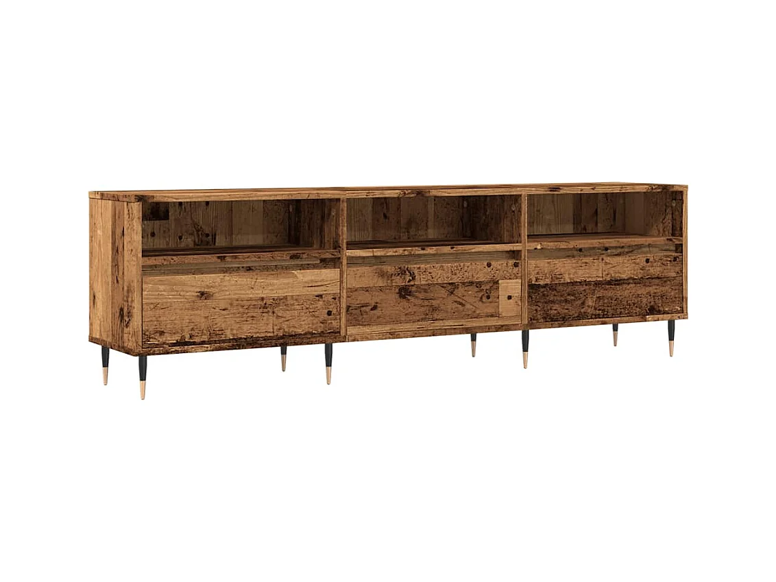 Tv-meubel | Tv-Bank | TV-kast150x30x44,5 cm bewerkt hout oud houtkleurig