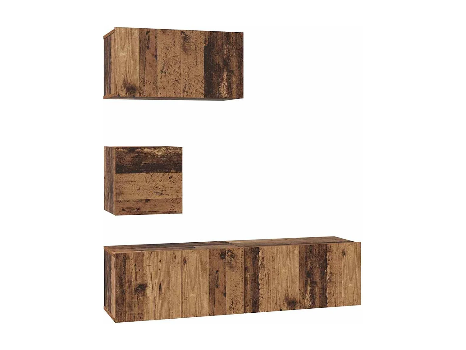 Conjunto de Mueble de TV | Mueble de salón 4 pcs Madera vieja 60 x 30 x 30 cm