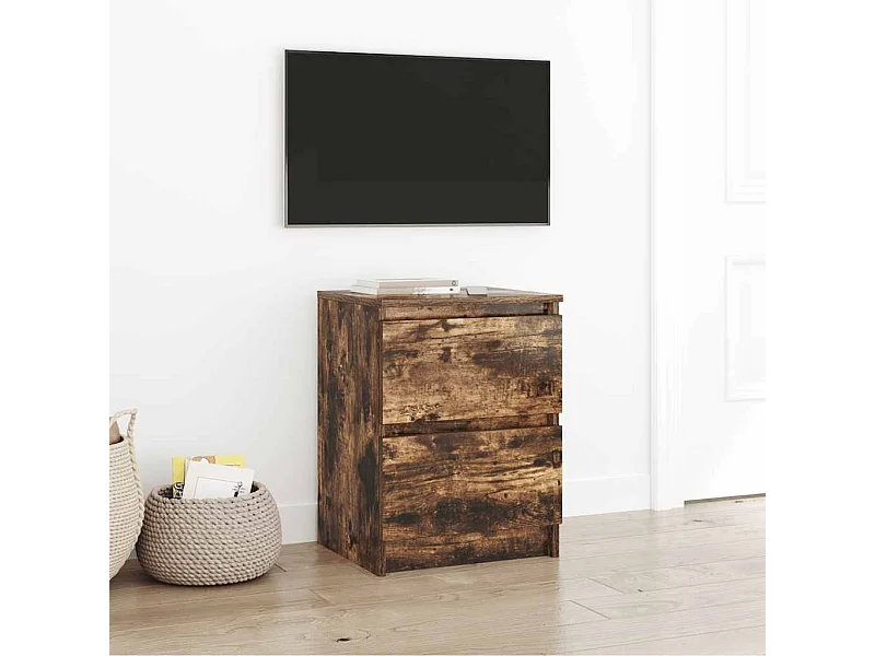 Tv-meubel | Tv-Bank | TV-kast40x35x54 cm spaanplaat gerookt eikenkleurig