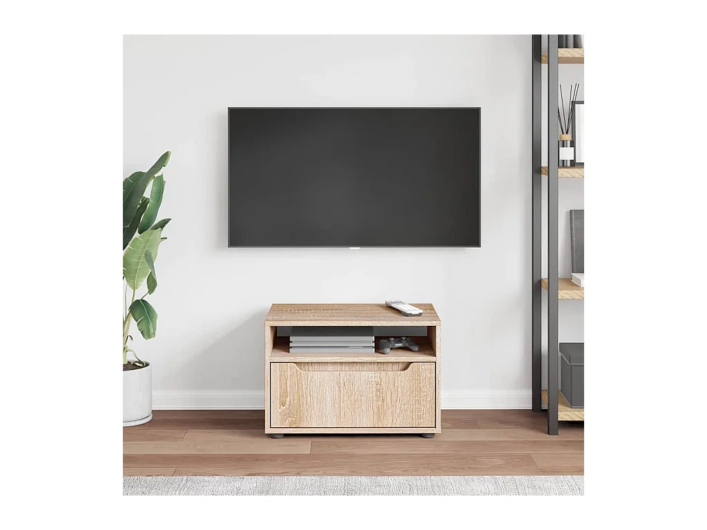 Tv-meubel | Tv-Bank | TV-kastVISNES 60x40x38 cm bewerkt hout sonoma eikenkleurig