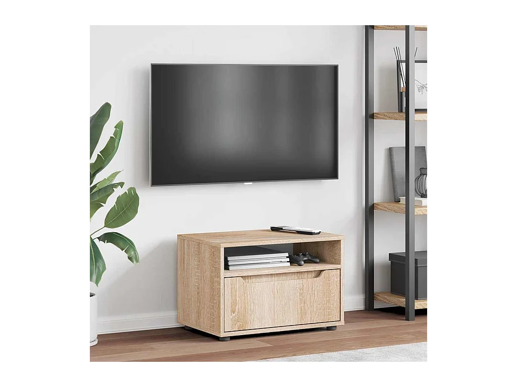 Tv-meubel | Tv-Bank | TV-kastVISNES 60x40x38 cm bewerkt hout sonoma eikenkleurig