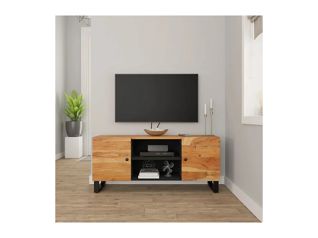 Meuble TV | Banc TV | Armoire TV 105x33x46 cm Bois d'acacia massif