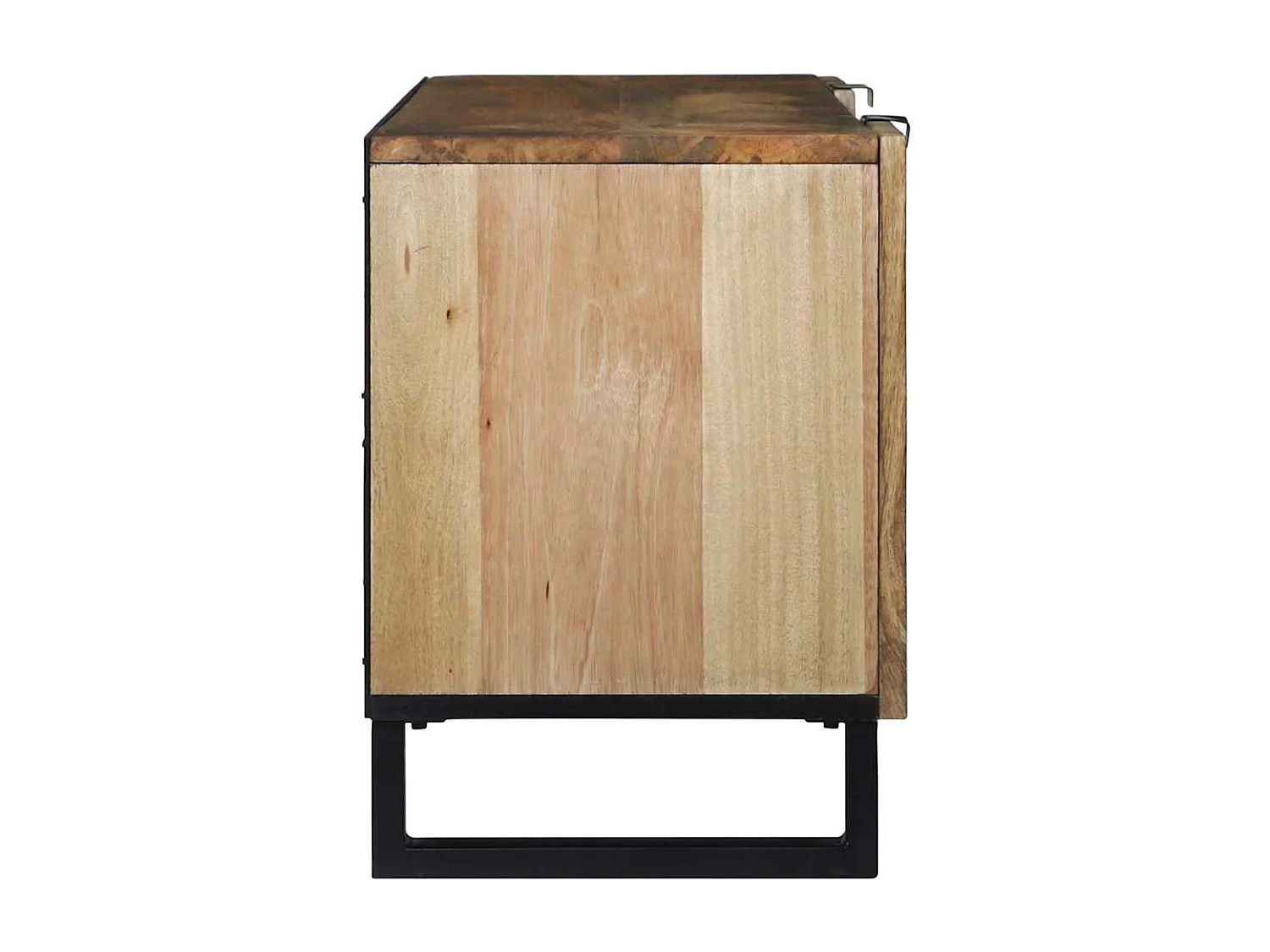 TV-kast | Tv-meubel | Tv-Bank, 105 x 33,5 x 46 cm, gemaakt van massief mangohout en spaanplaat.