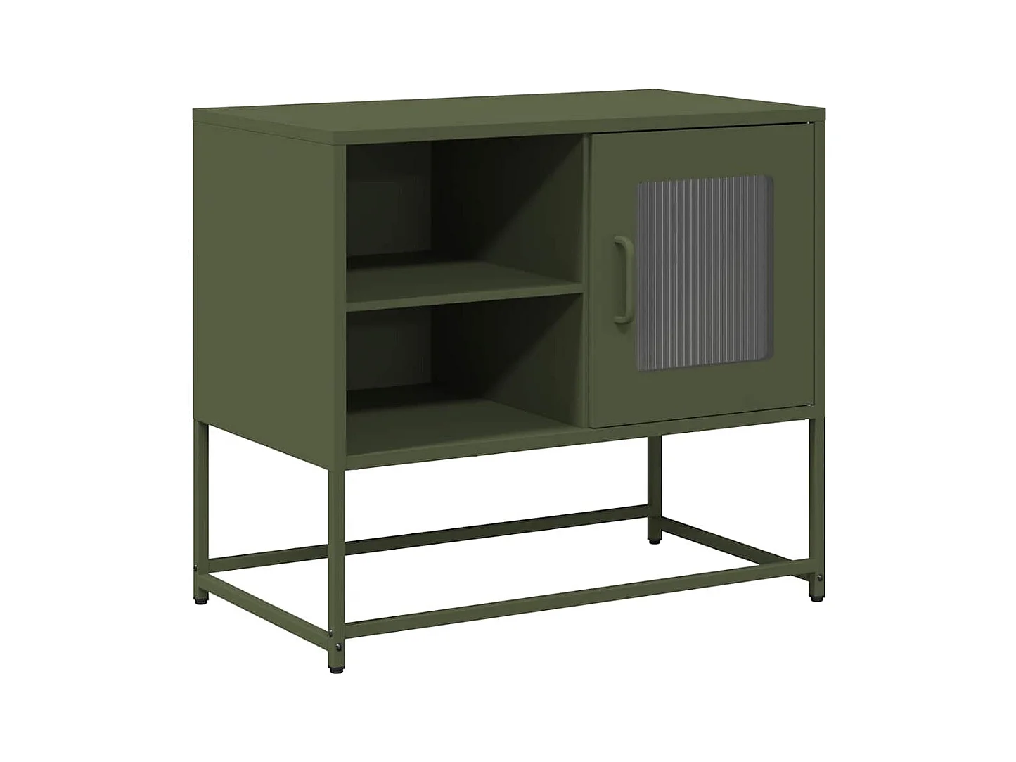 Tv-meubel | Tv-Bank | TV-kast68x39x60,5 cm staal olijfgroen