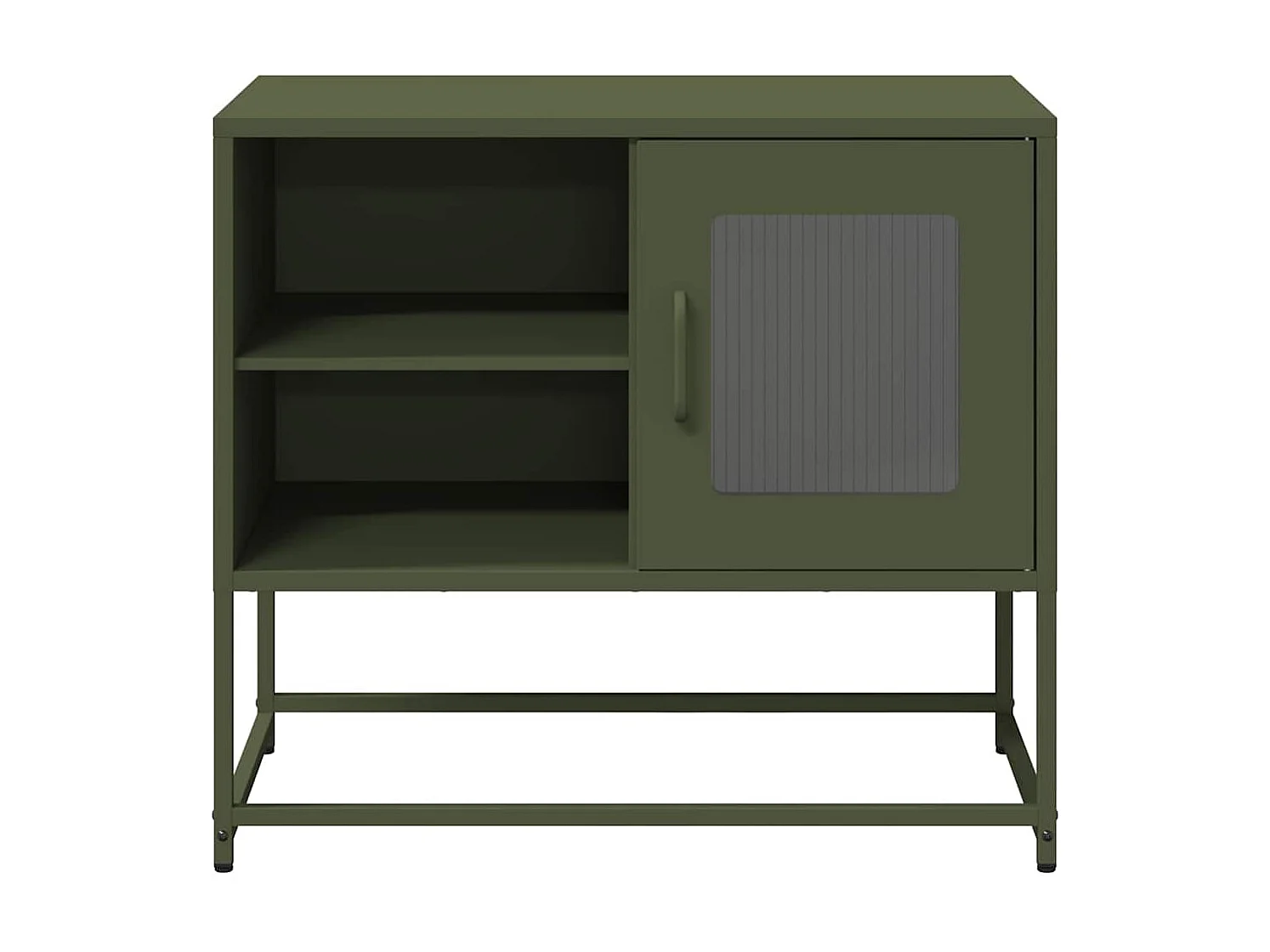 Meuble TV | Banc TV | Armoire TV vert olive 68x39x60,5 cm acier