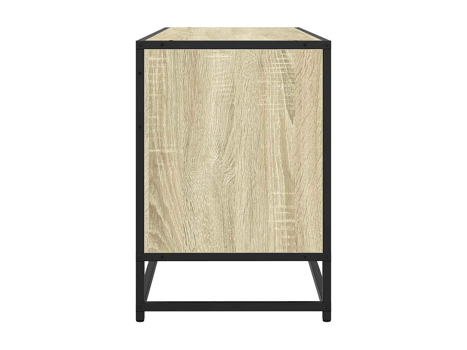 Mueble TV | Gabinete de TV | Mueble de salón madera ingeniería y metal roble Sonoma 100x35x50 cm