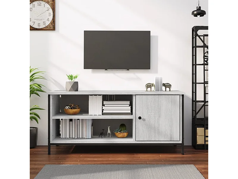 Mueble de TV | Mueble de salón madera contrachapada gris Sonoma 100x40x45 cm
