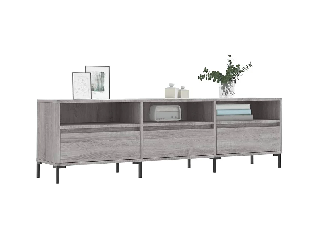 Meuble TV | Banc TV | Armoire TV sonoma gris 150x30x44,5 cm bois d'ingénierie