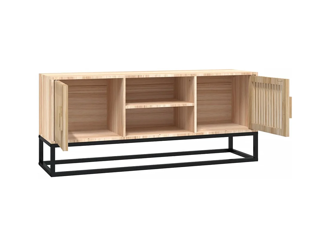Mueble de TV | Mueble de salón hierro y madera contrachapada 105x30x45 cm