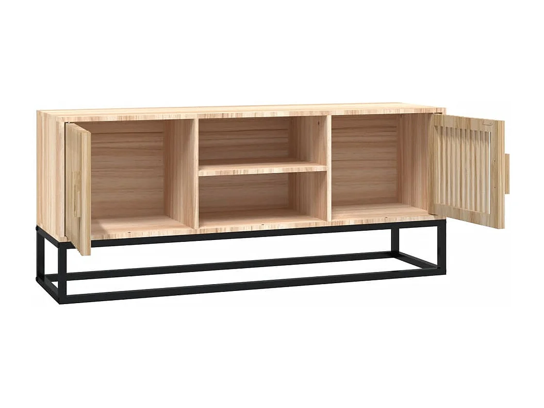 Meuble TV | Banc TV | Armoire TV 105x30x45 cm bois d'ingénierie et fer