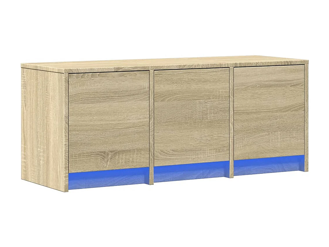 Tv-meubel | Tv-Bank | TV-kastmet LED 97x34x40 cm bewerkt hout sonoma eikenkleurig