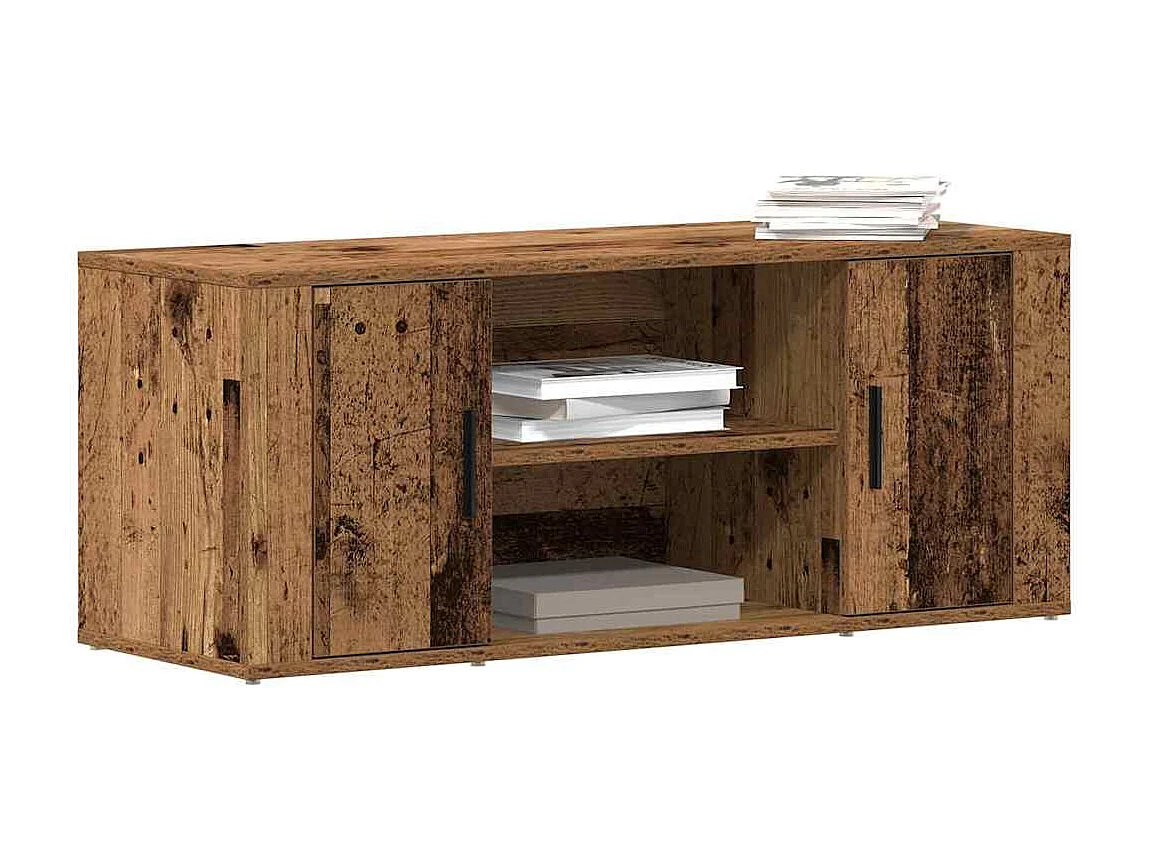 Meuble TV | Banc TV | Armoire TV en bois ancien 100x35x40 cm en bois aggloméré