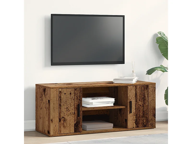 Mueble de TV | Mueble de salón Madera vieja 100 x 35 x 40 cm Madera contrachapada