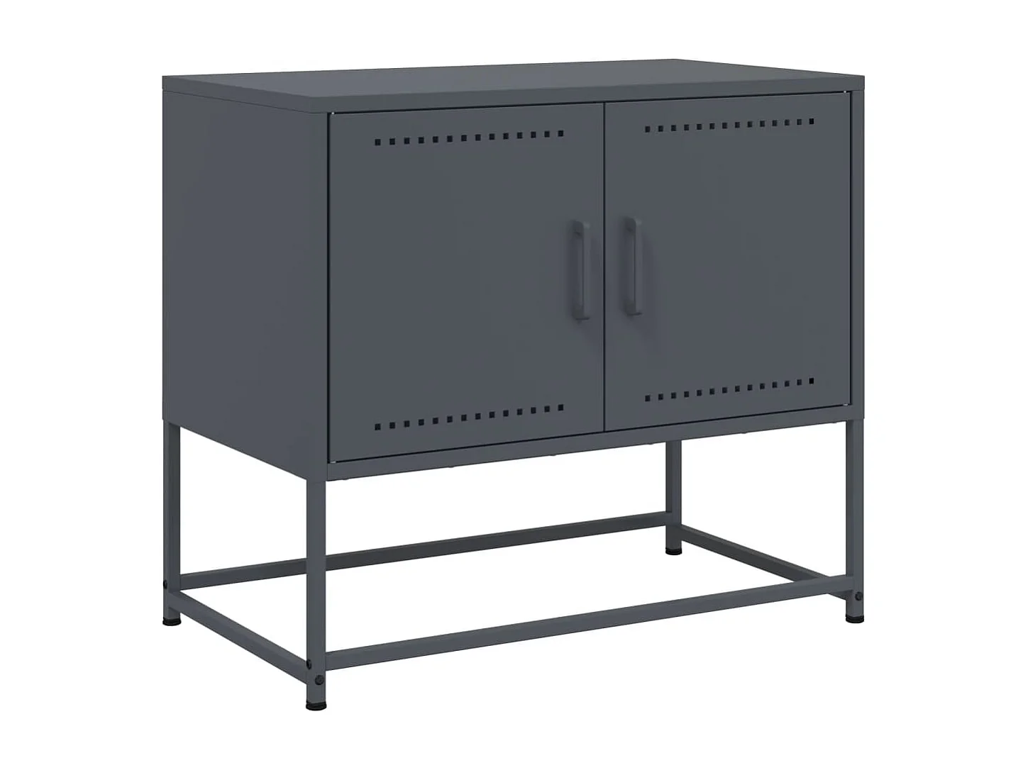 Mueble para TV  | Gabinete de TV |  Mueble de salón de acero gris antracita 68,5x39x60,5 cm