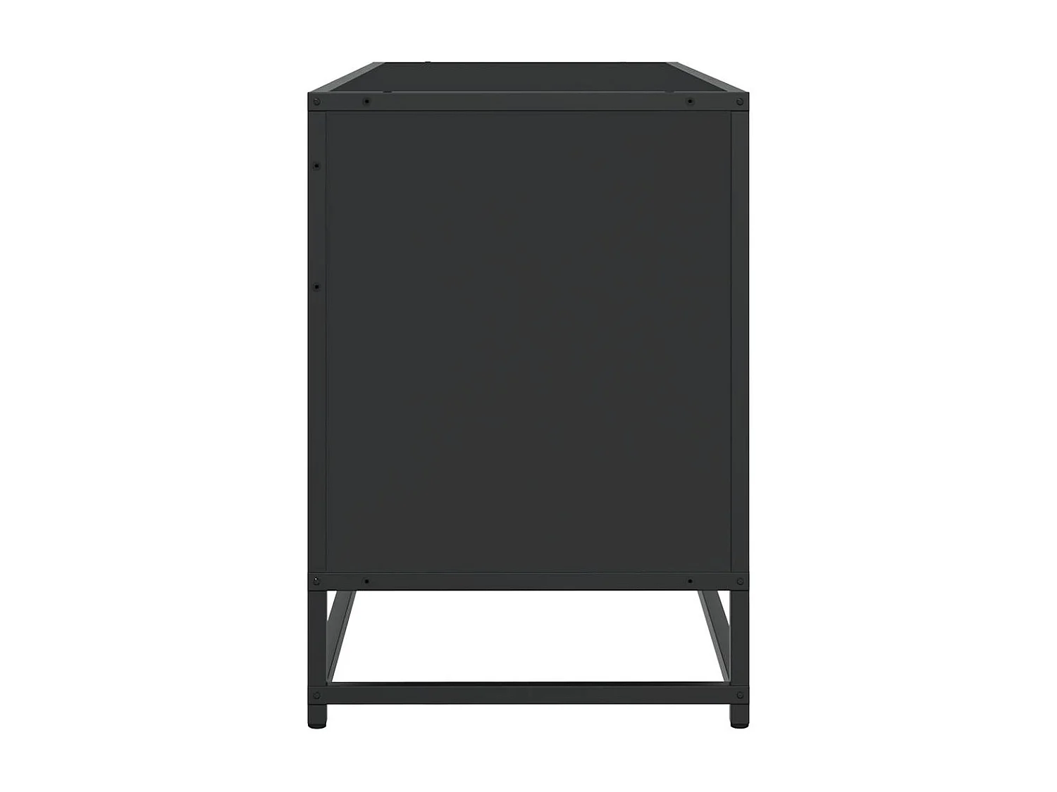 Tv-meubel | Tv-Bank | TV-kast100x35x50 cm bewerkt hout en metaal zwart