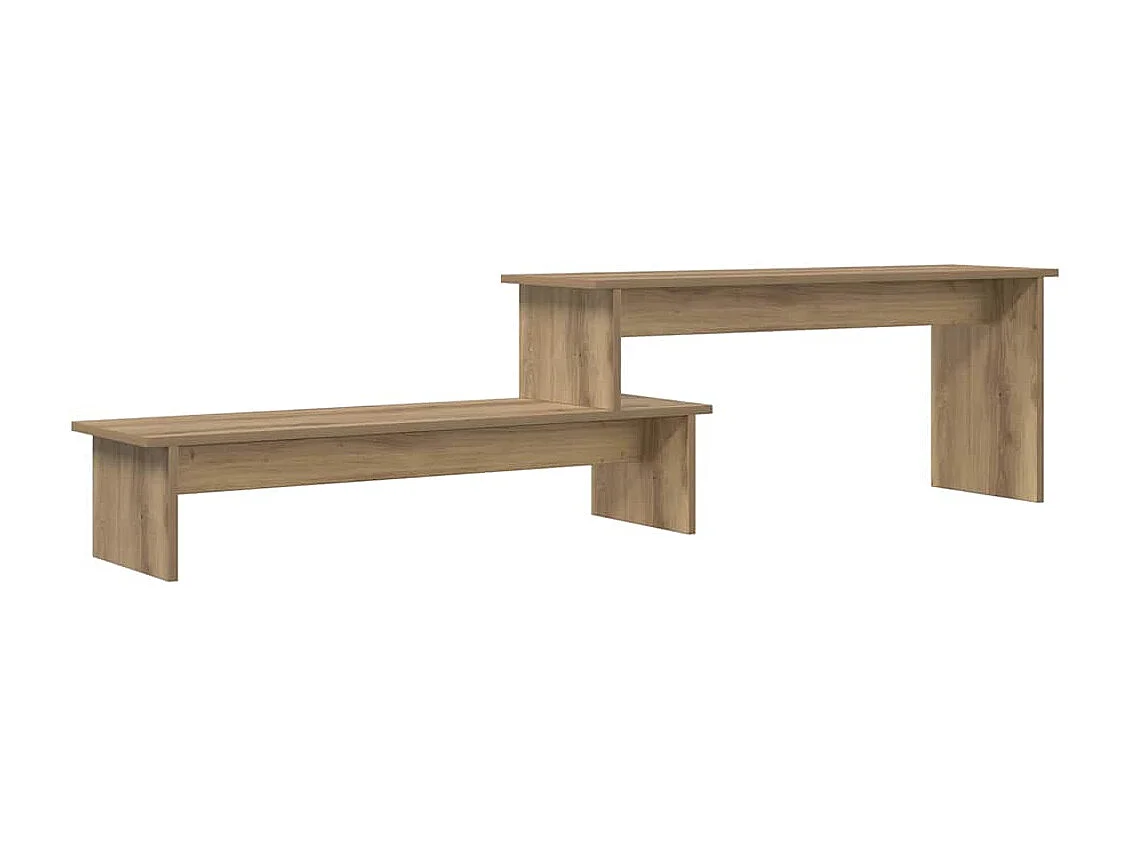 TV-kast | Tv-meubel | Tv-Bank artisanaal eikenkleurig 180 x 30 x 43 cm Bewerkt hout