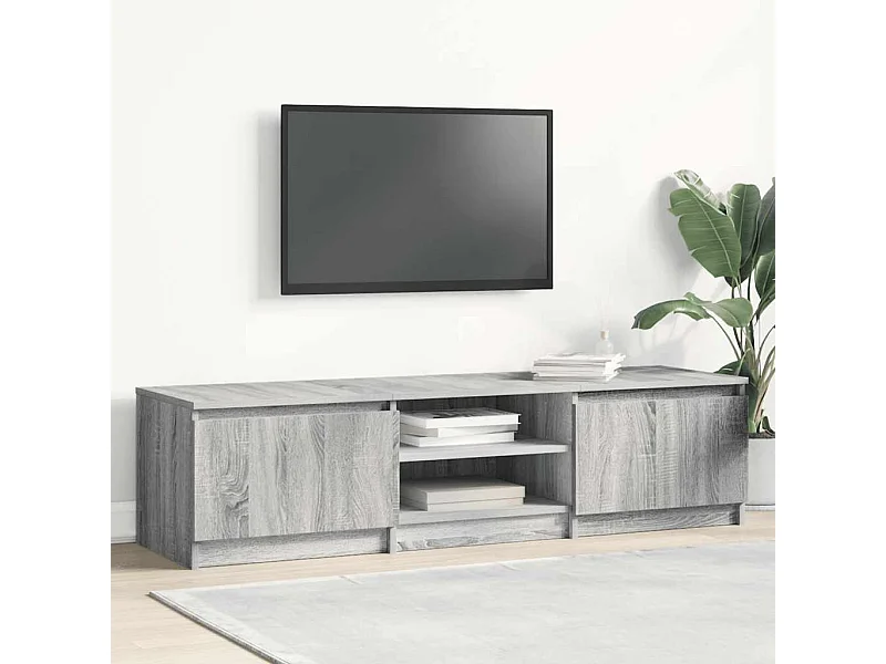 Mueble de TV | Mueble de salón madera contrachapada gris Sonoma 140x40x35,5 cm