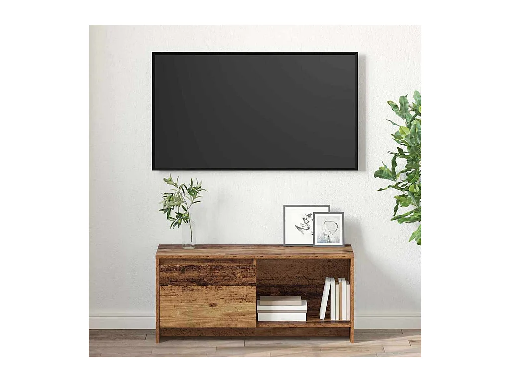 Mueble TV | Soporte de TV Madera vieja 90 x 35 x 40 cm Madera contrachapada