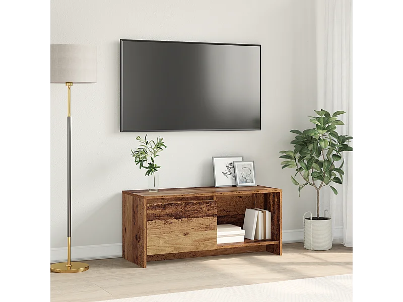 Mueble TV | Soporte de TV Madera vieja 90 x 35 x 40 cm Madera contrachapada