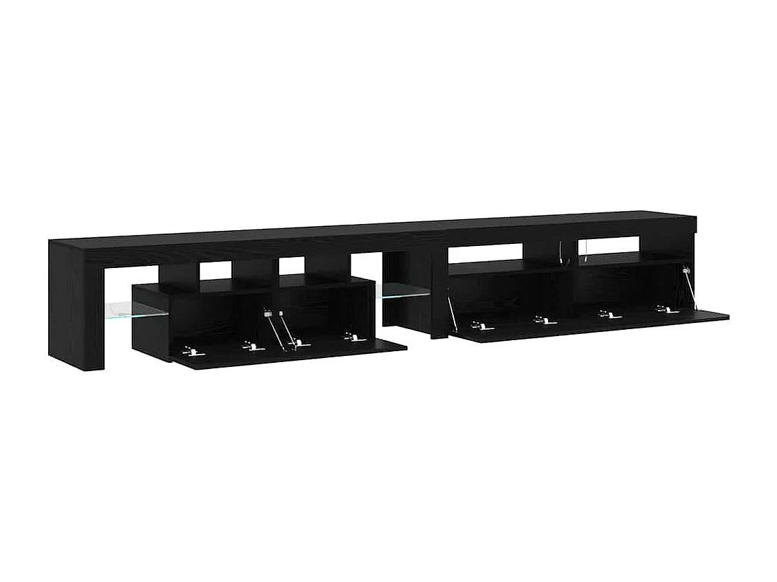 Mueble TV | Cabinetes de Televisión 3 pcs Roble negro 260 x 36.5 x 40 cm