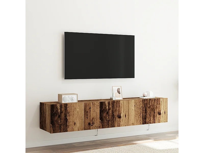 Mueble de TV | Mueble de salón Montado en la Pared Madera vieja 80 x 35 x 31 cm