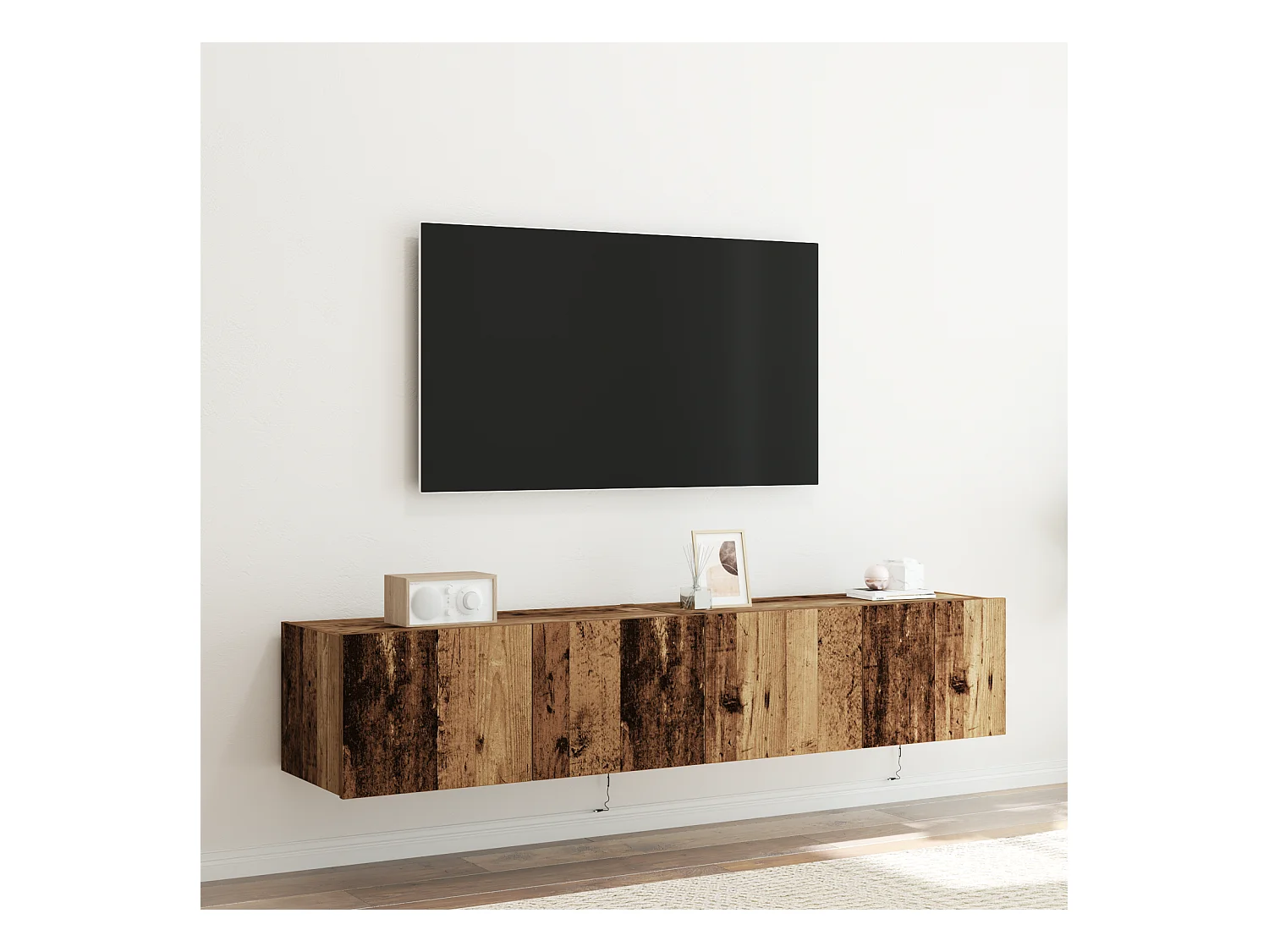Mueble de TV | Mueble de salón Montado en la Pared Madera vieja 80 x 35 x 31 cm