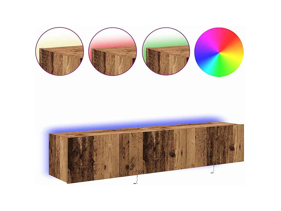 Mueble de TV | Mueble de salón Montado en la Pared Madera vieja 80 x 35 x 31 cm