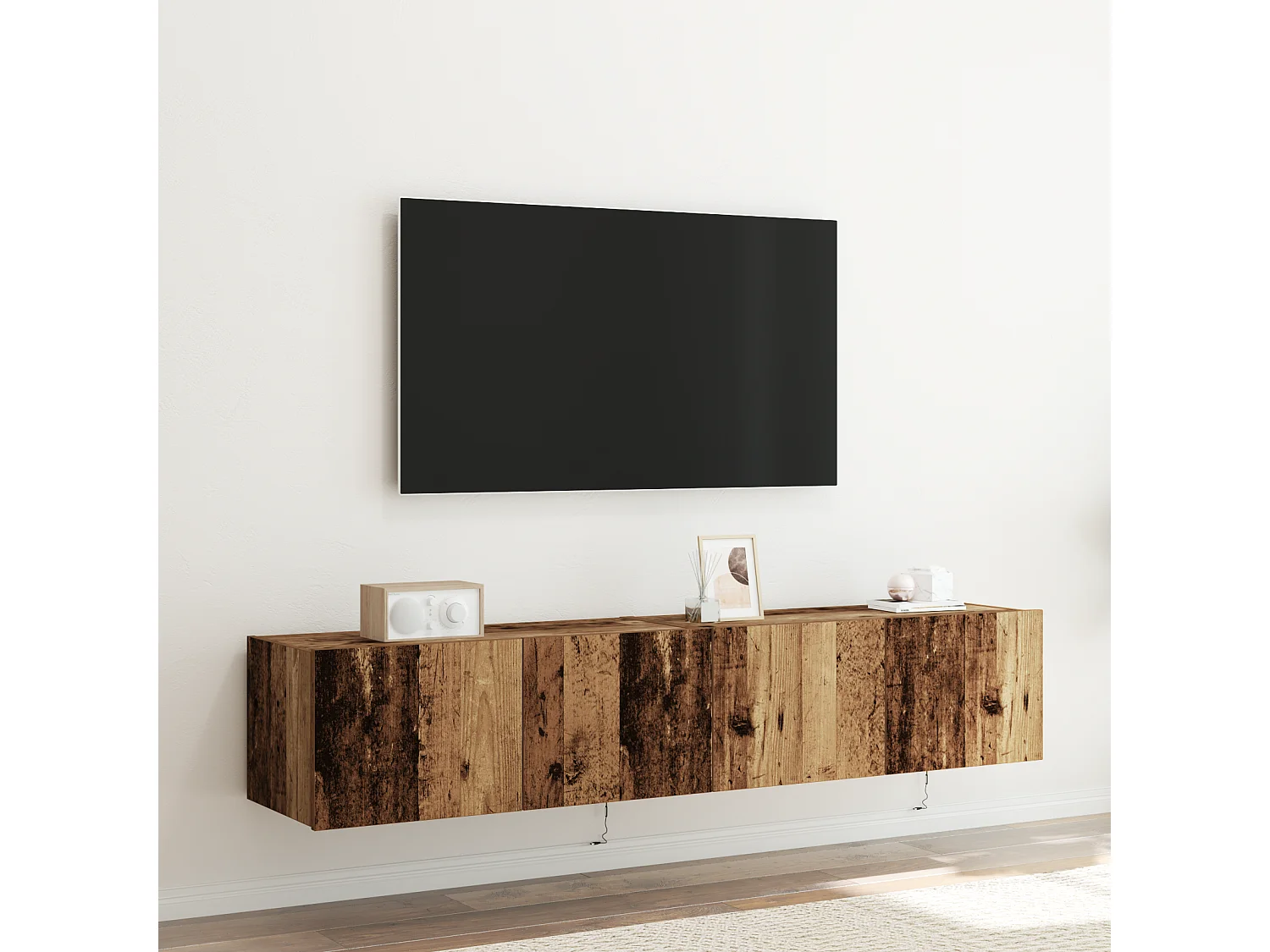 Mueble de TV | Mueble de salón Montado en la Pared Madera vieja 80 x 35 x 31 cm