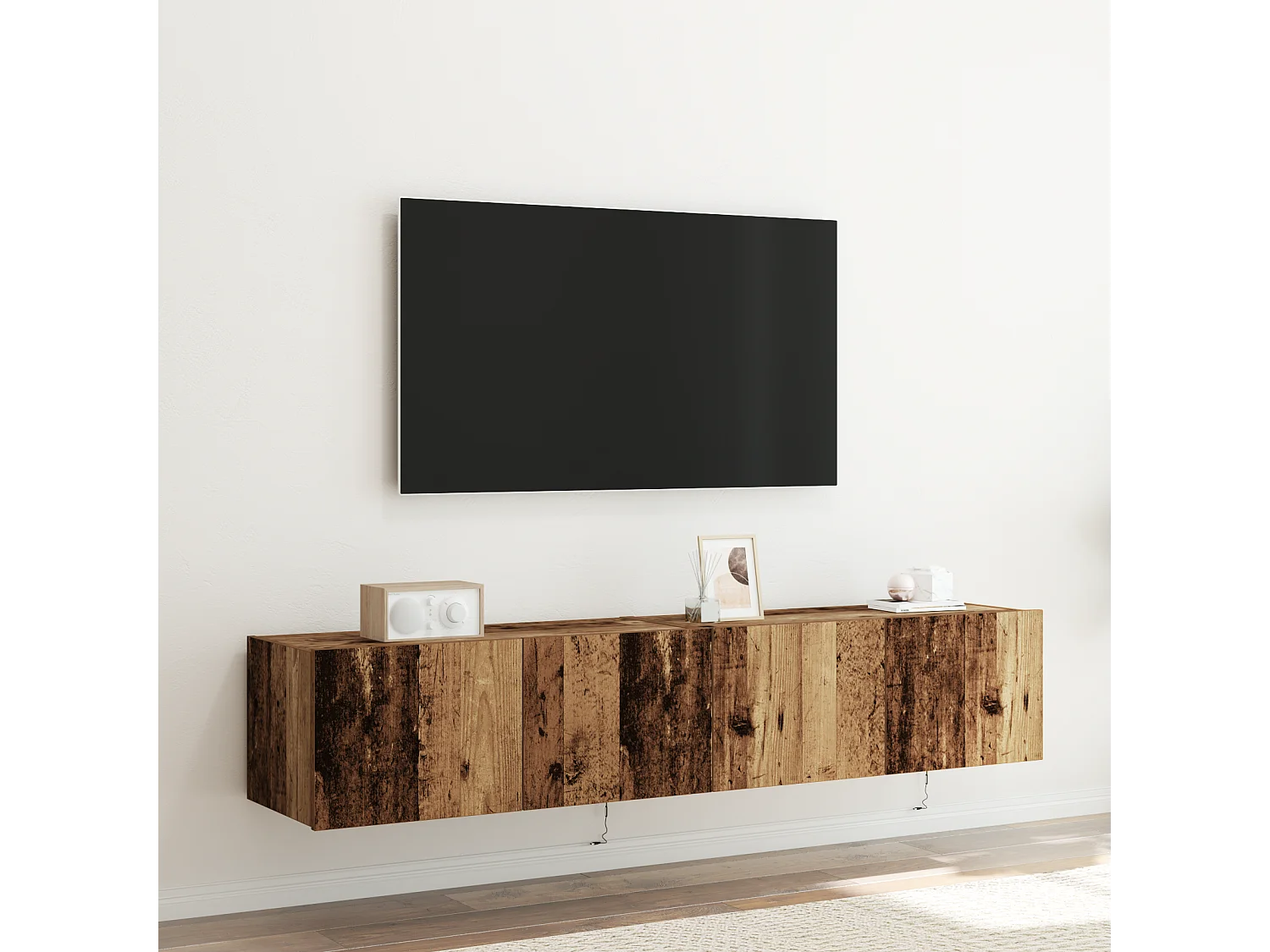 Mueble de TV | Mueble de salón Montado en la Pared Madera vieja 80 x 35 x 31 cm