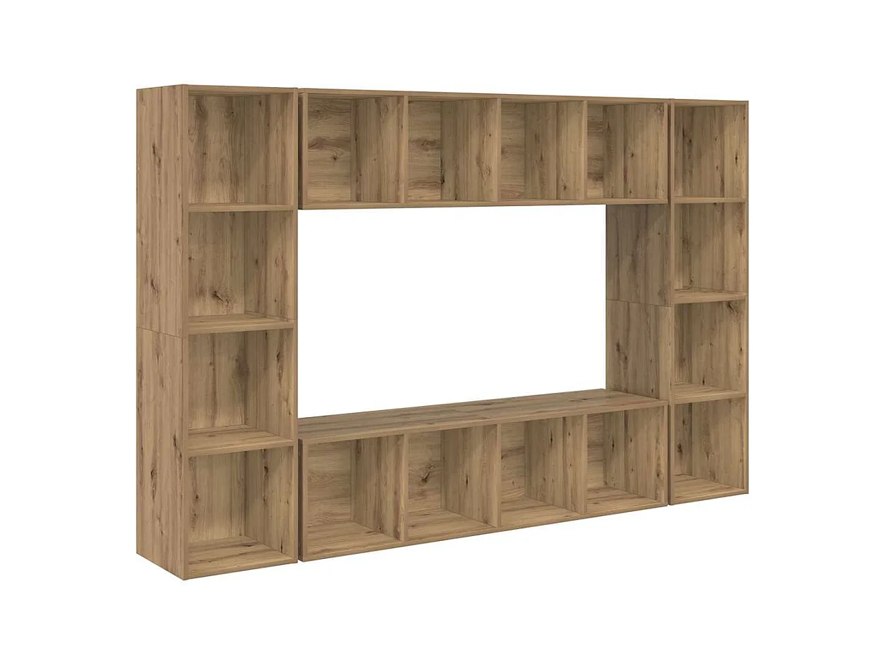 Gabinete de TV | Mueble de TV | Mueble de salón 4 pcs Marrón 37 x 37 x 142.5 cm