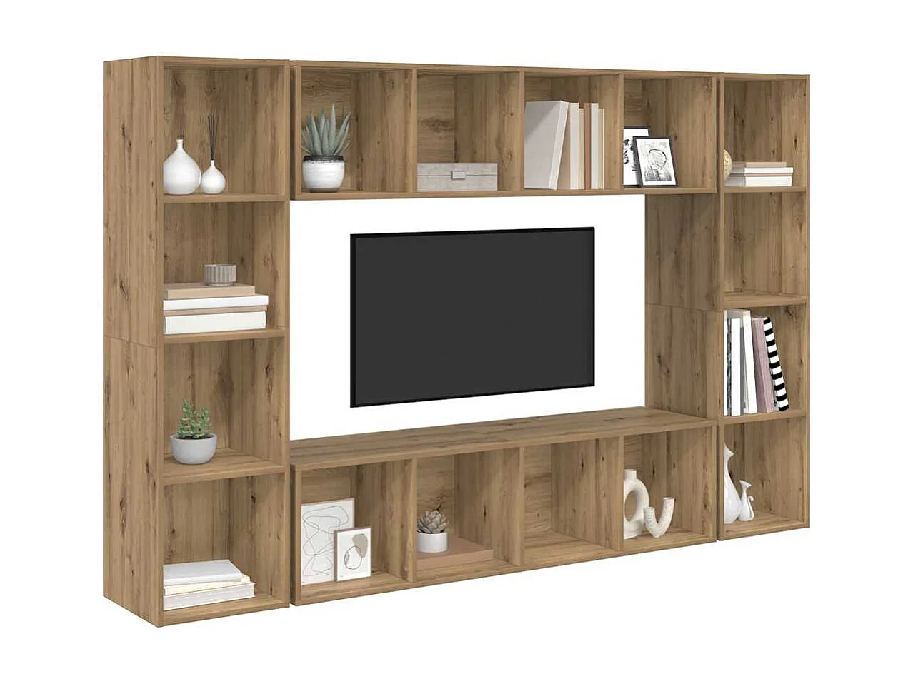 Ensemble meuble TV | Banc TV | Armoire TV 4 pcs Marron 37 x 37 x 142.5 cm