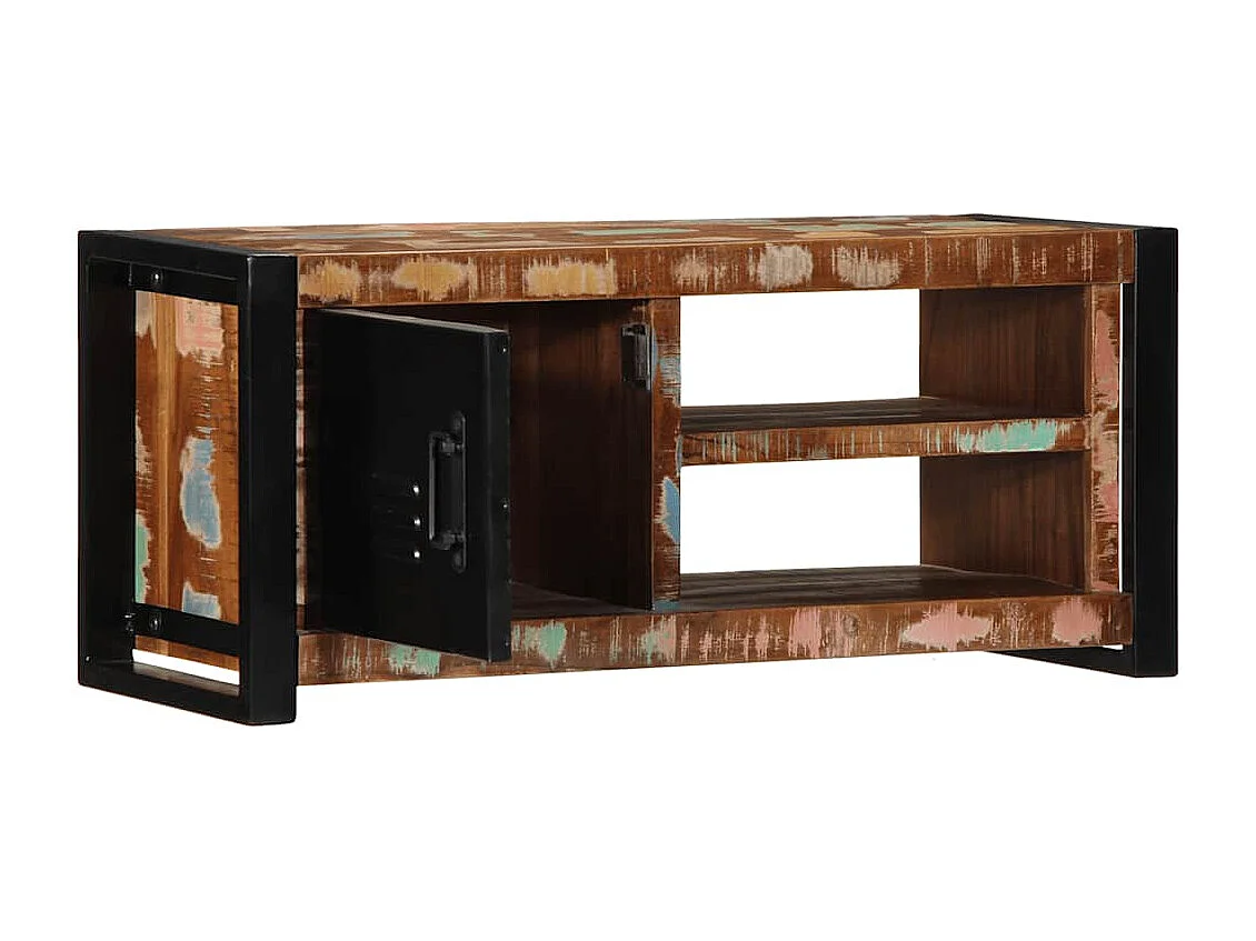 Meuble TV | Banc TV | Armoire TV 80x30x35 cm bois massif de récupération