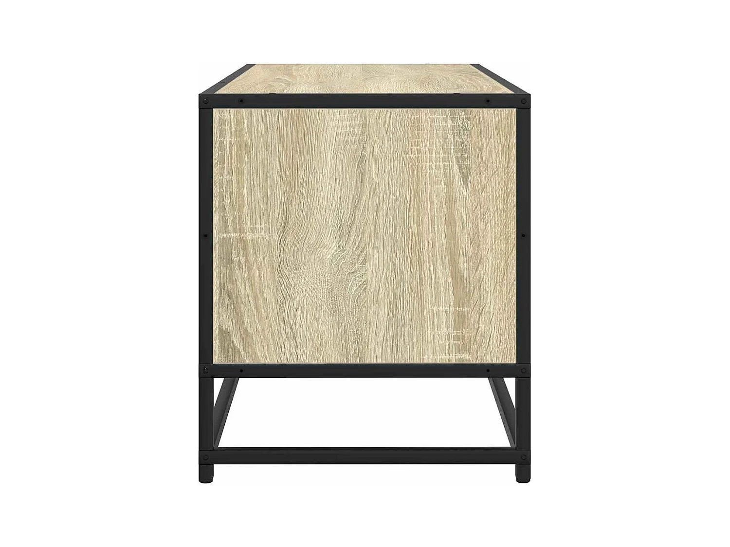 Tv-meubel | Tv-Bank | TV-kast100x34,5x40cm bewerkt hout metaal sonoma eikenkleurig