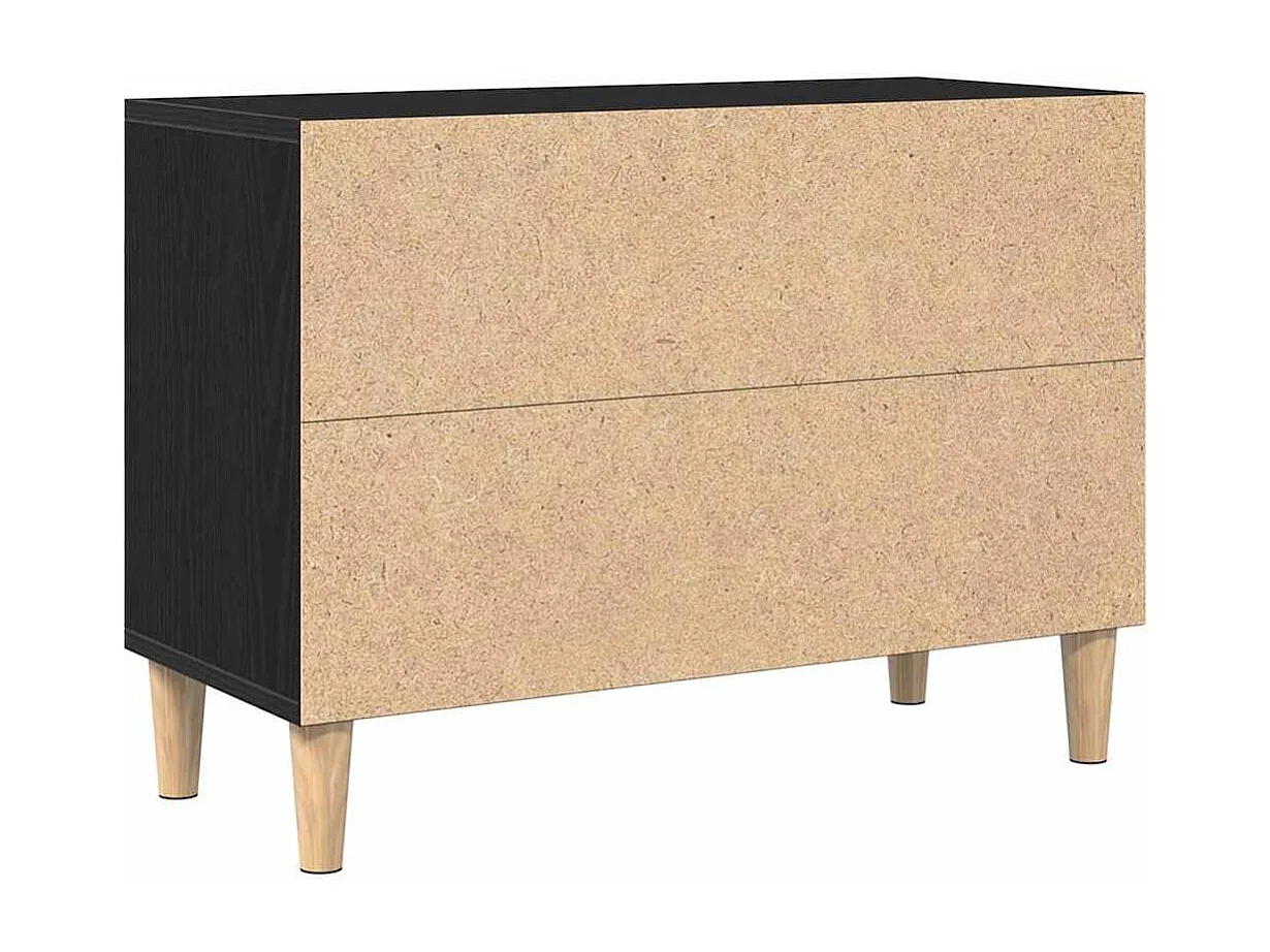 Gabinete de TV | Mueble de TV | Mueble de salón Negro 69.5 x 30 x 50 cm Madera contrachapada