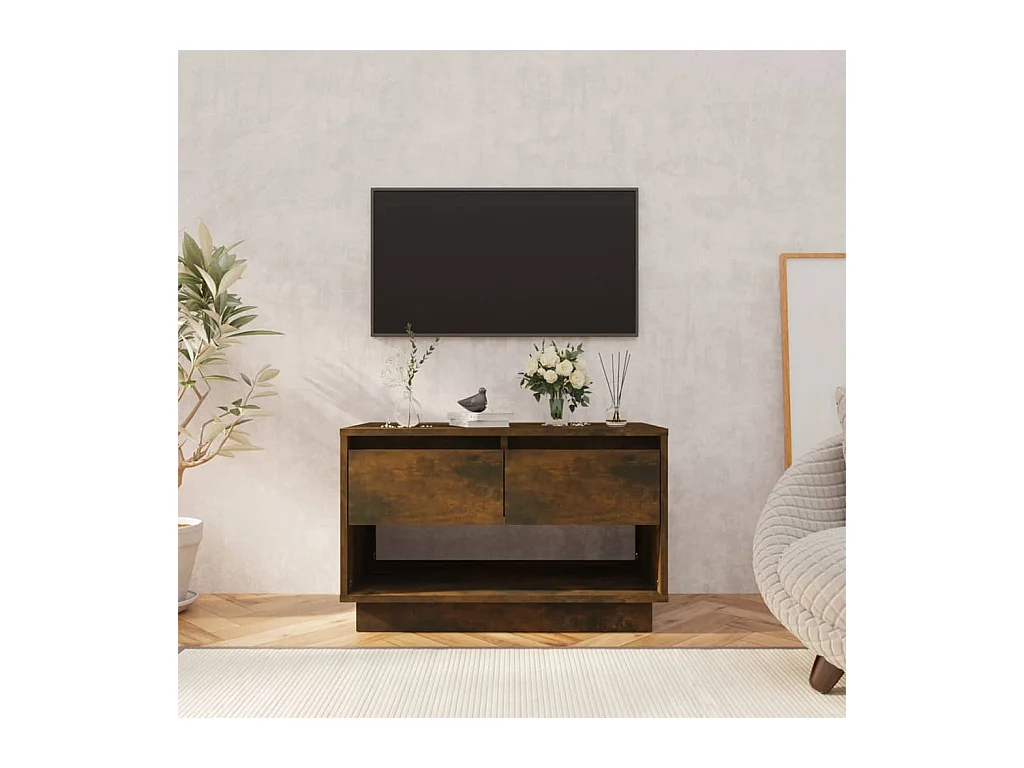 Mueble de TV | Mueble de salón madera de ingeniería roble ahumado 70x41x44 cm