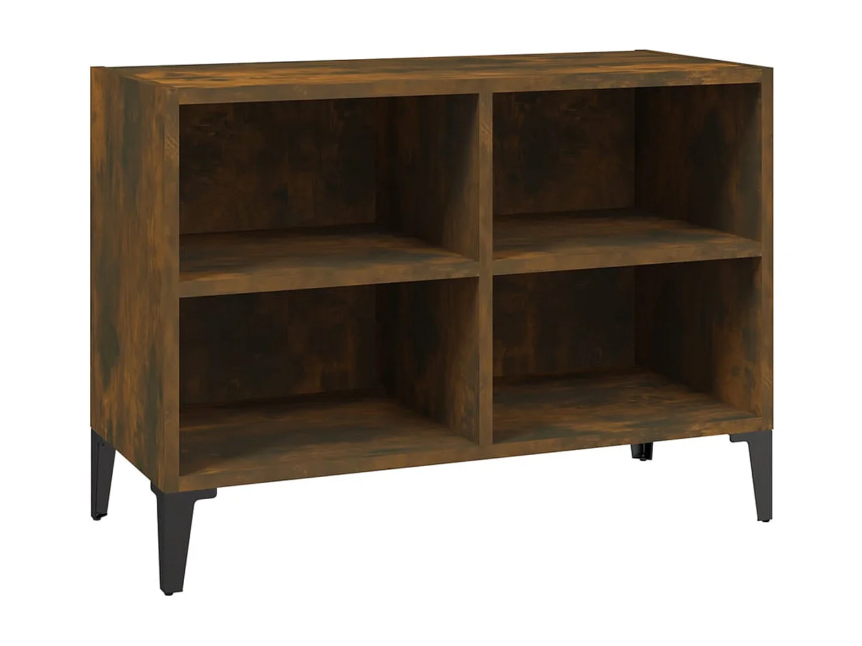 Mueble para TV  | Gabinete de TV |  Mueble de salón con patas de metal roble ahumado 69,5x30x50 cm