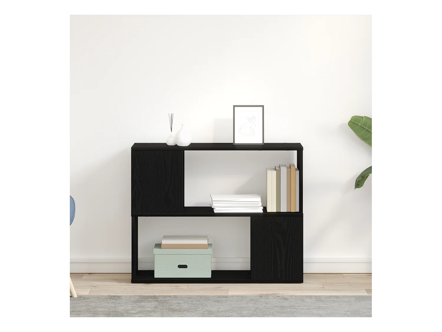 Mueble TV | Centro de entretenimiento Negro 80 x 24 x 63 cm