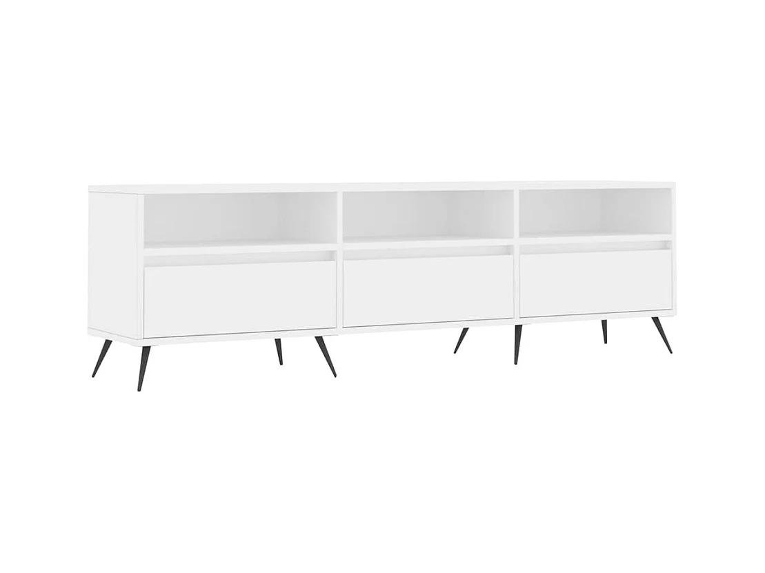 Mueble de TV | Mueble de salón madera contrachapada blanco 150x30x44,5 cm