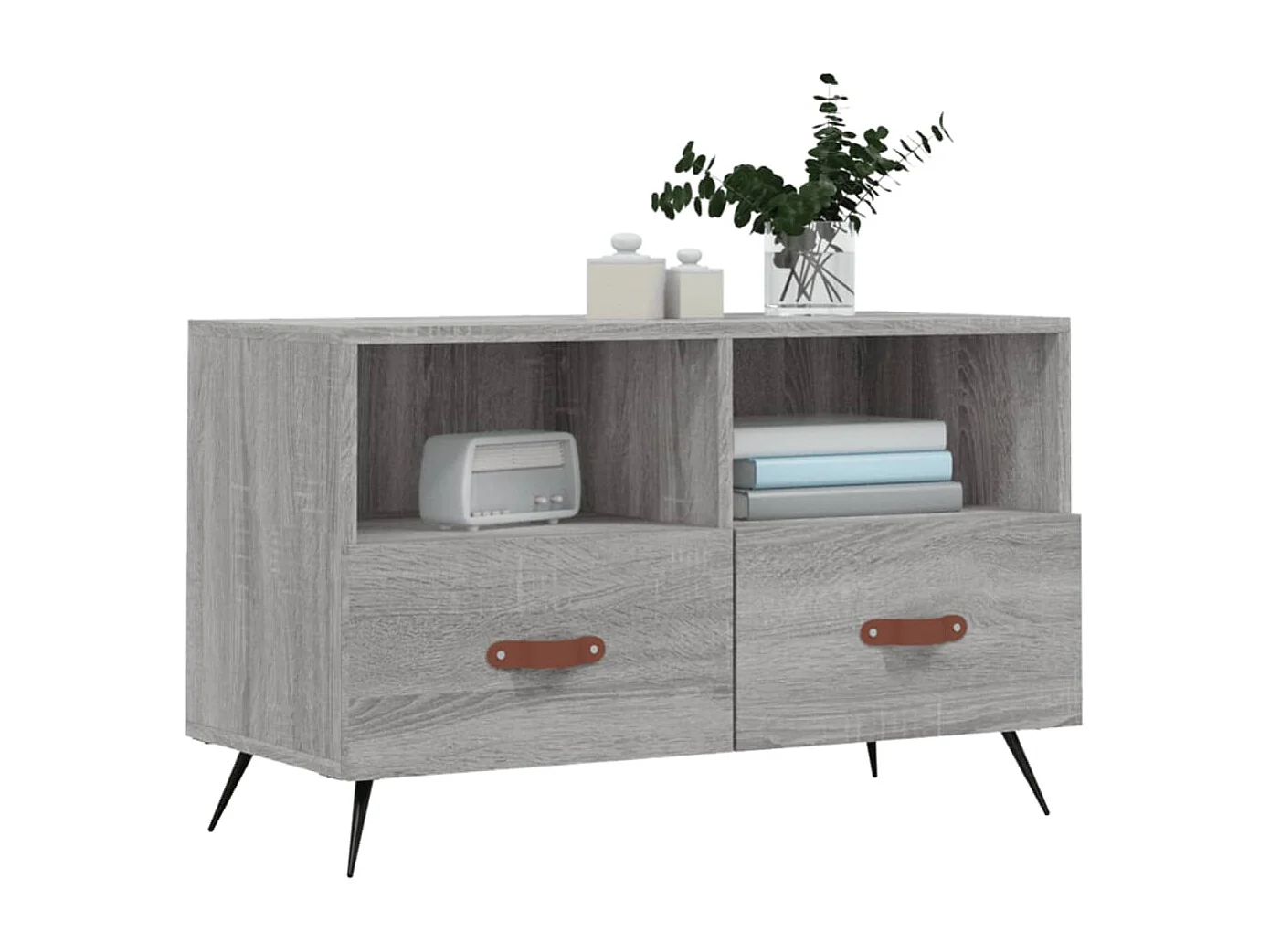 Mueble de TV | Mueble de salón madera de ingeniería gris Sonoma 80x36x50 cm