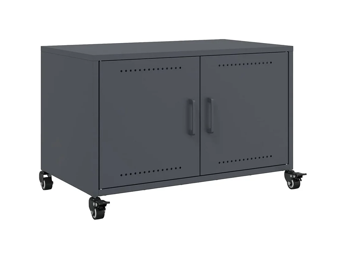 Mueble para TV  | Gabinete de TV |  Mueble de salón acero laminado en frío antracita 68x39x43,5 cm