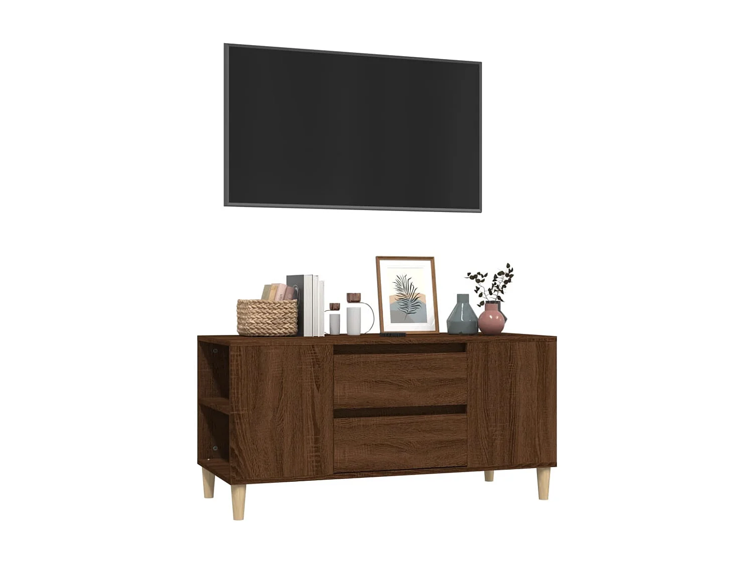 Meuble TV | Banc TV | Armoire TV Chêne marron 102x44,5x50 cm Bois d'ingénierie